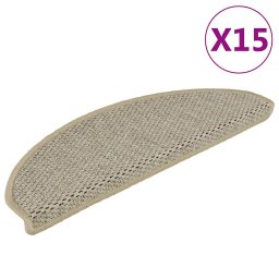 Covorase scari autoadezive, 15 buc. verde 65x21x4 cm, sisal GartenMobel Dekor