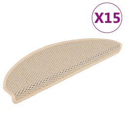 Covorase scari autoadezive, 15 buc., berber, 65x21x4 cm, sisal GartenMobel Dekor