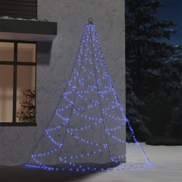 Brad de perete carlig metalic albastru 260 LED 3 m int/exterior GartenMobel Dekor