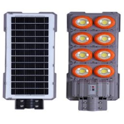 Lampa solara stradala putere 600W senzor miscare 8 casete portocalie