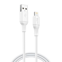 Cablu de date si incarcare LITO LD06L, USB - Lightning, 1m, Alb