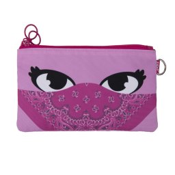 Penar Penar dublu cu fermoar si masca material textil, ZIPIT Face-It Bandit - roz