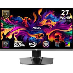 Monitor LED Gaming MAG 272QP QD-OLED X50 27" QHD QD-OLED 0.03 ms 500 Hz USB-C HDR FreeSync Premium Pro