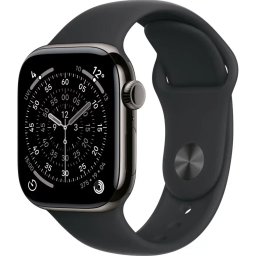Smartwatch Watch Series 11 GPS + Cellular 42mm Slate Titanium Case with Black Sport Band - S/M