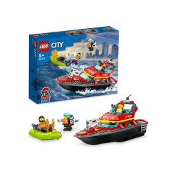 LEGO City - Barca de salvare a pompierilor 60373, 144 piese