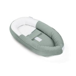 Baby Nest din bumbac organic Doomoo Cocoon Tetra Jersey Green