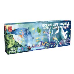 Puzzle copii fluorescent Explorarea Oceanului 200 piese, lungime puzzle 1.5 metri, +6 ani