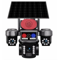 Camera Supraveghere 4G cu 3 camere rotative 8K UHD si Panou Solar