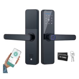 Incuietoare digitala inteligenta pentru usi acces prin amprenta Cheie card WiFi aplicatie