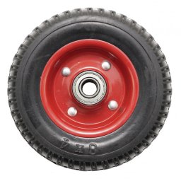 Roata carucior - mare - cauciuc brut striat - rulment - 250-4 (8")