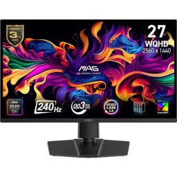 Monitor LED Gaming MAG 273QP X24 27 inch QHD QD-OLED 0.03 ms 240 Hz HDR FreeSync Premium Pro & G-Sync Compatible