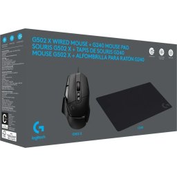 Pachet G502 X black incl G240 Mousepad