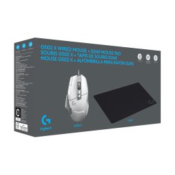 Pachet Kit Optic G502 X USB Alb + Mouse Pad G240 Negru