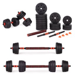 Haltere reglabile 2x20 kg set de haltere 40 kg bar