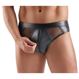 Svenjoyment Cool Wetlook Briefs with Zip 2120461 Black M