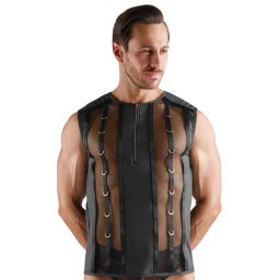 Svenjoyment Emphasising Sleeveless Net Shirt 2162059 Black M