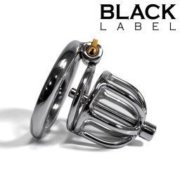 Black Label The Knob Maker Chastity Cage with Sound 45+50mm Rings