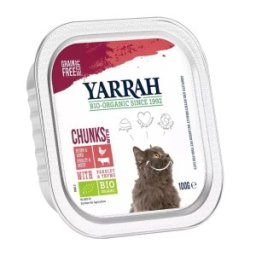 Set 2 x Hrana Umeda Bio pentru Pisici cu Carne de Pui, Vita, Patrunjel si Cimbru, 100 g, Yarrah