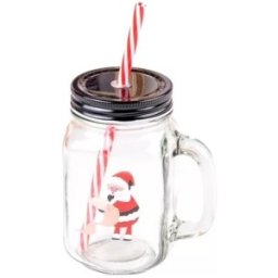 Set 2 x Cana de Craciun cu Pai, 450 ml, Perfect Home