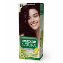 Set 4 x Vopsea de Par Permanenta Loncolor Natura, Nr. 5.5 Castaniu Mahon Deschis, 100 ml
