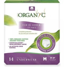 Set 2 x Lenjerie Intima de Protectie pentru Incontinenta Urinara, Marimea M, 14 Bucati, Organyc