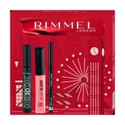 Set 2 x Caseta Cadou Femei Rimmel London, Mascara, Luciu Oh My Gloss, Creion Ochi 001 Black