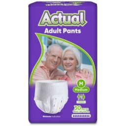 Set 2 x Scutece tip Chilot Incontinenta, Actual Double, M 80-120 cm, 30 Bucati