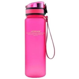 Set 2 x Sticla pentru Apa din Tritan, Roz, Fara Bpa, cu Capac, 1 l, Uzspace
