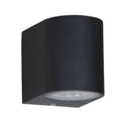 Set 2 x Aplica Perete Exterior Shellon-1, GU10, IP54, Negru, Aluminiu, Well