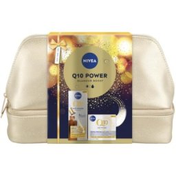 Set 2 x Caseta Cadou Q10 Power, Serum 30 ml, Crema Zi Anti-rid 50 ml, Geanta