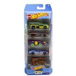 Set 5 masinute Hot Wheels City multicolor pentru copii 3+