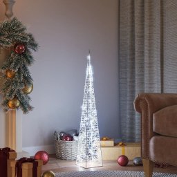 Con de lumina cu LED decorativ, alb rece, 90 cm, acrilic GartenMobel Dekor