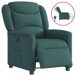 Fotoliu rabatabil electric, verde închis, material textil GartenMobel Dekor