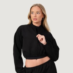 GymBeam Hanorac pentru femei Zip-Up NEO Black XS