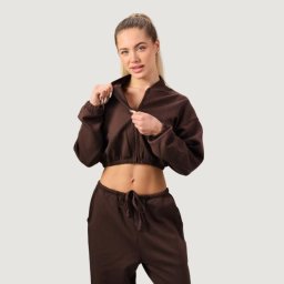 GymBeam Hanorac pentru femei Zip-Up NEO Mocha XL