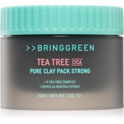 BRINGGREEN Tea Tree Cica Pore Clay Pack Strong masca sub forma de crema pentru tenul gras, predispus la acnee 100 g