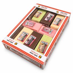 Set 25 buc Batoane Lapte Asortate, IULIANO, 85 g – Cacao, Vanilie, Fistic și Căpșuni