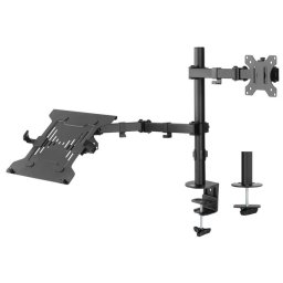 ACT CONNECTIVITY AC8305 Single Monitor Arm with Laptop Arm 10"-32" negru