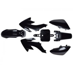 Set 7 carene motocross 110-125cc, culoare negru