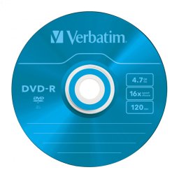 DVD-R VERBATIM 4.78GB, VITEZA 16X, COLOUR SURFACE, SLIM CASE, 1 BUC, 43557