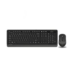 Kit TASTATURA si Mouse A4TECH, Fstyler FG10+FGK10, wireless, 104 taste format standard, mouse 2000dpi, 4/1 butoane, negru & gri, FG1010 Grey (timbru verde 0.8 lei)