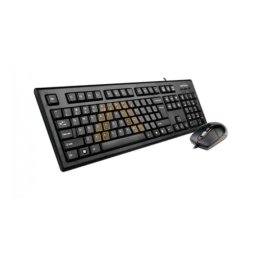 Kit TASTATURA si Mouse A4TECH, KRS-85+OP-720, cu fir, 104 taste format standard, mouse 1000dpi, 3/1 butoane, negru, KRS-8572-USB (timbru verde 0.8 lei)