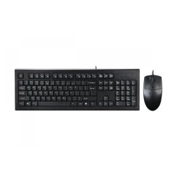 Kit TASTATURA si Mouse A4TECH, KR-85+OP-620D, cu fir, 104 taste format standard, mouse 1000dpi, 4/1 butoane, negru, KR-8520D-USB (timbru verde 0.8 lei)
