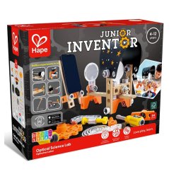 Set educativ constructie din lemn Hape 53 piese - Laborator de stiinta optica