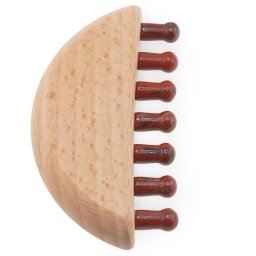 Pieptene pentru masaj cu cristale naturale din Jasp rosu, 10cm