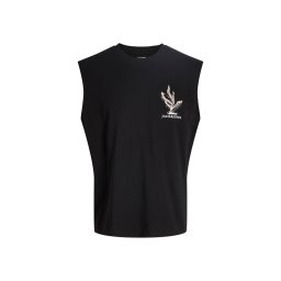 JACK & JONES T-shirt Jormontauk Graphic Sl Crew Neck 12290903 C-N10 black