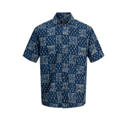 JACK & JONES Cămaşă Jprblulyon Print Dobby S/S 12291968 19-3922 TCX sky captain