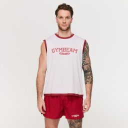 GymBeam Maiou pentru bărbați Varsity White S