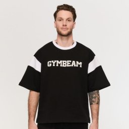 GymBeam Tricou Premium Heavyweight Varsity Black M