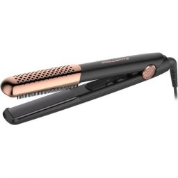 Placa de indreptat parul ROWENTA Ultimate Experience Inimitable SF8230F0, 5 trepte de temperatura, pieptene, suport termoceramic, negru/maro